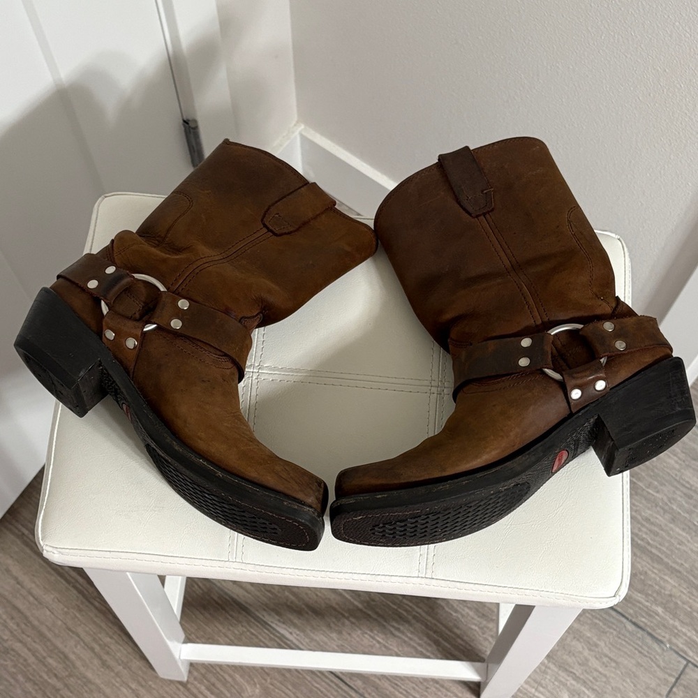 Women’s Durango Brown Leather Harness Boots Size 8 - Picture 7 of 13